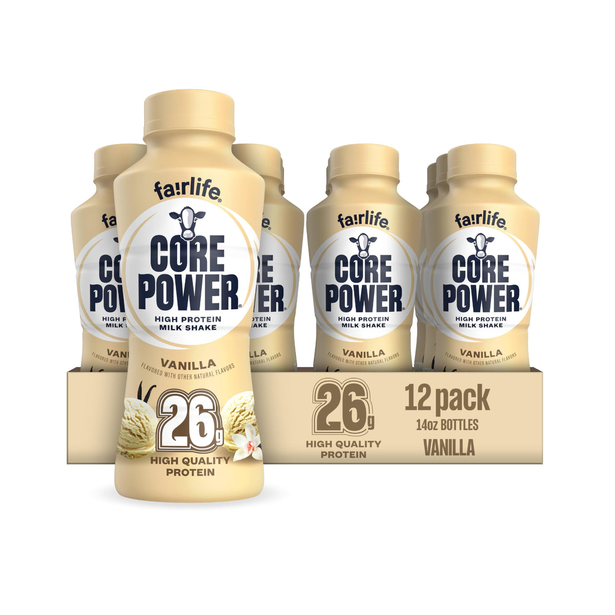 Core Power Protein Shake, Strawberry Banana, 26g Bottle, 14oz
